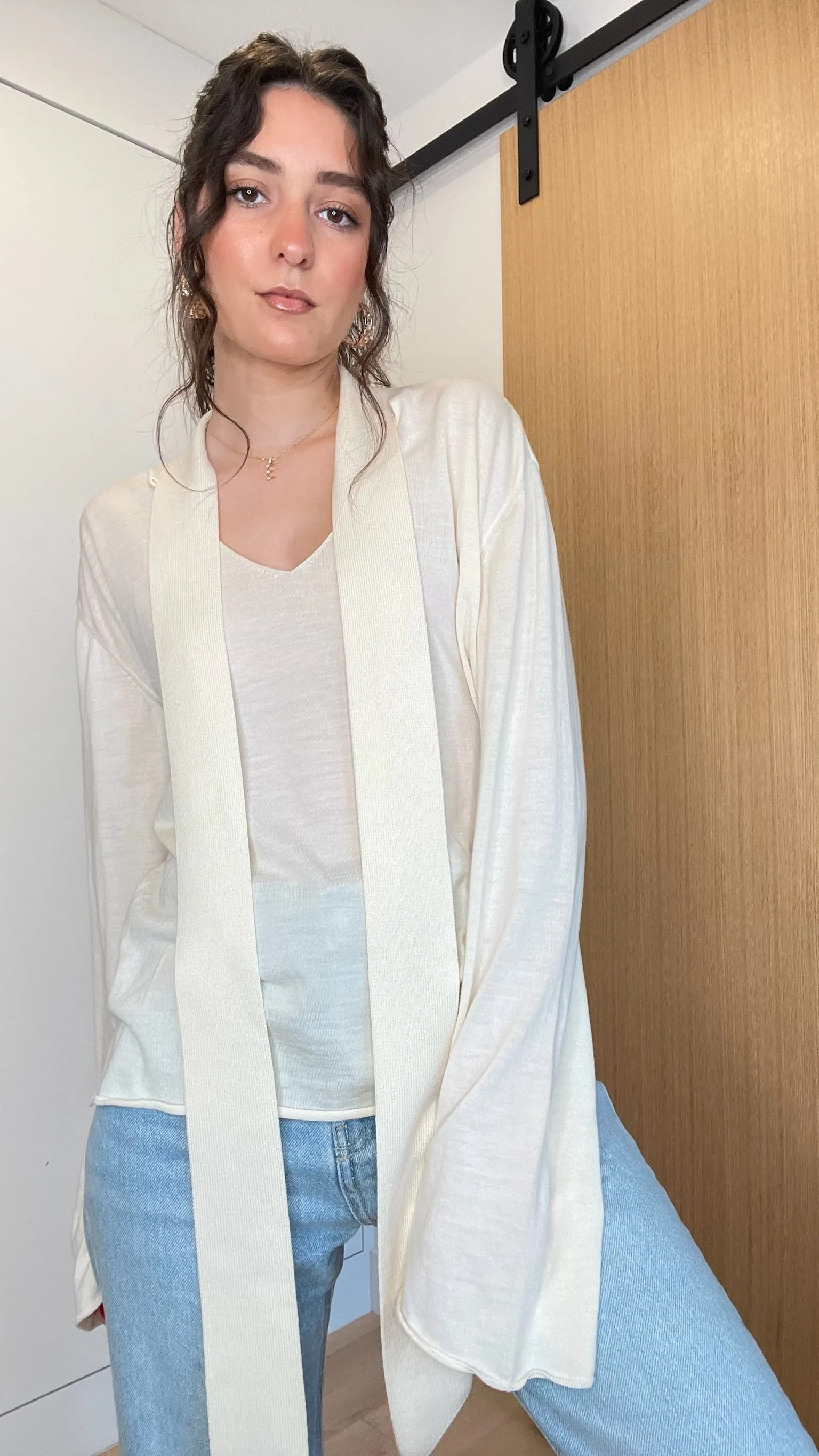 Cream Lightweight Pullover - M