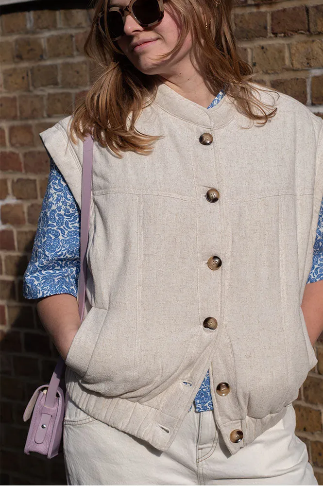 Grace & Mila Placide Beige Vest