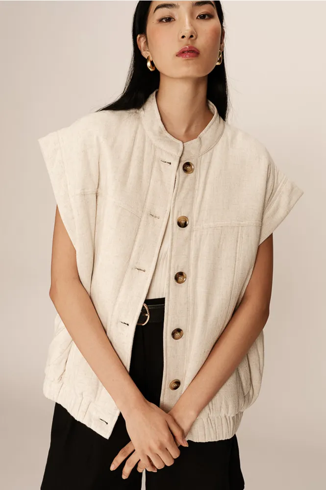Grace & Mila Placide Beige Vest