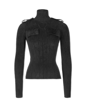 Lightweight Ribbed Turtleneck