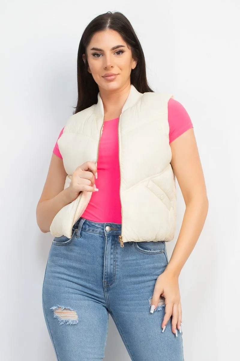 Quilted Zip-Up Vest - Final Sale