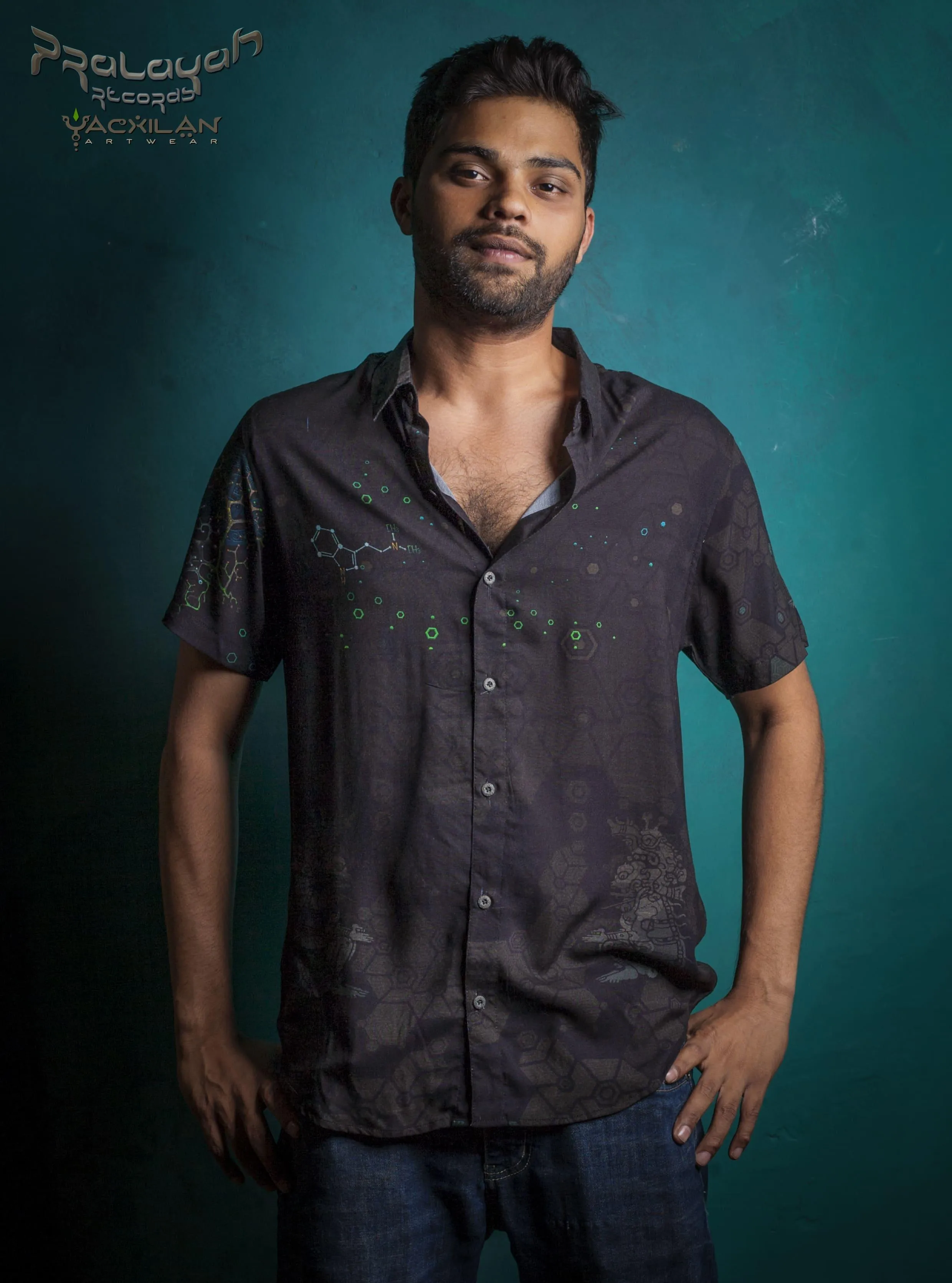 Shirt Men Half Sleeves / Viscose - PRALAYAH
